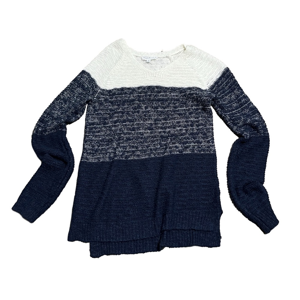 Blue and white sweater